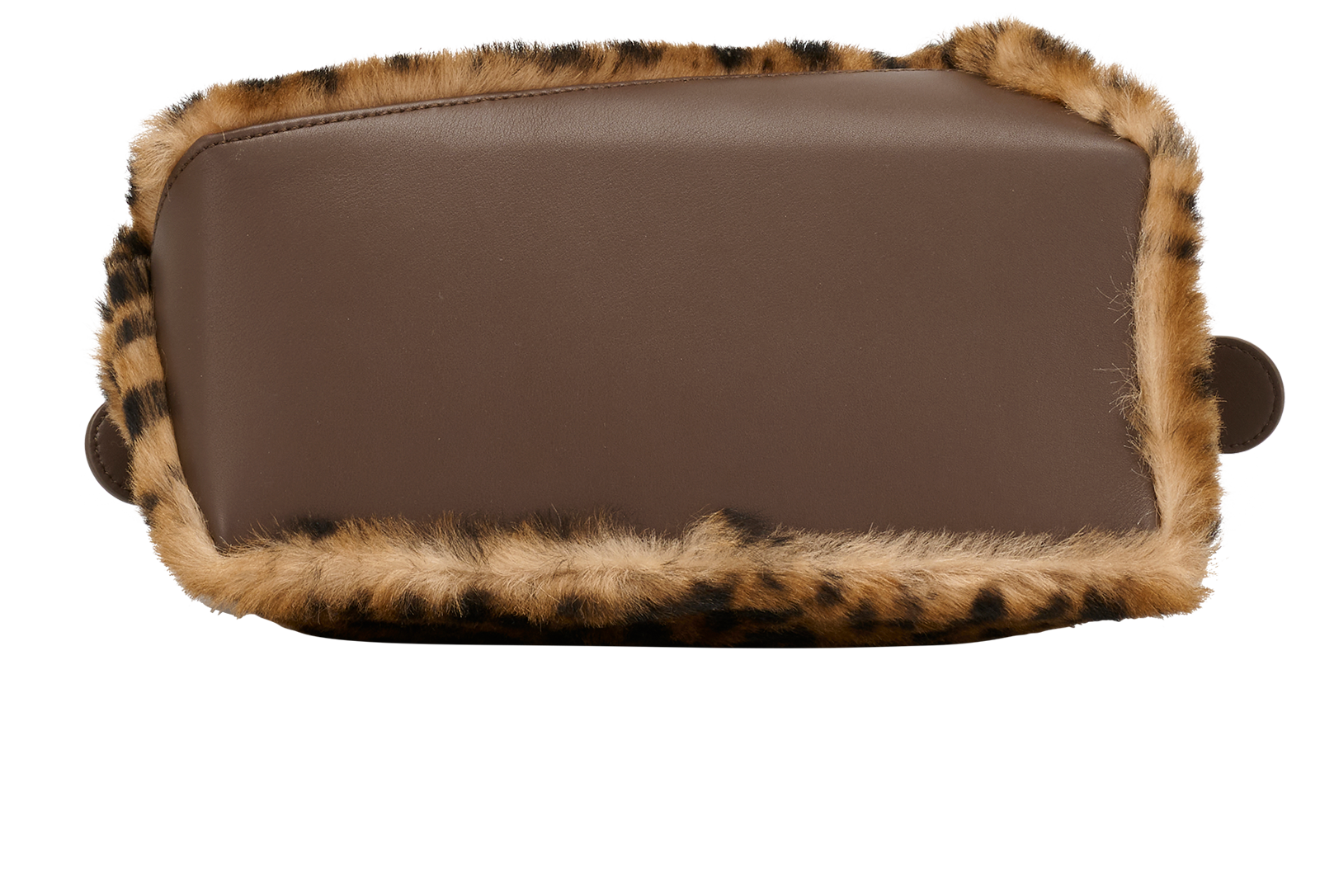 Small Puzzle Edge Bag, &pound;2,100, Handbags, Brown, Shearling, Top view